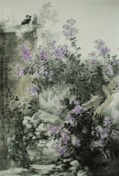 著名畫家曲春林·紫薇系列作品