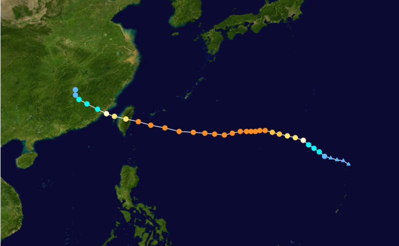 超強颱風龍王 路徑圖