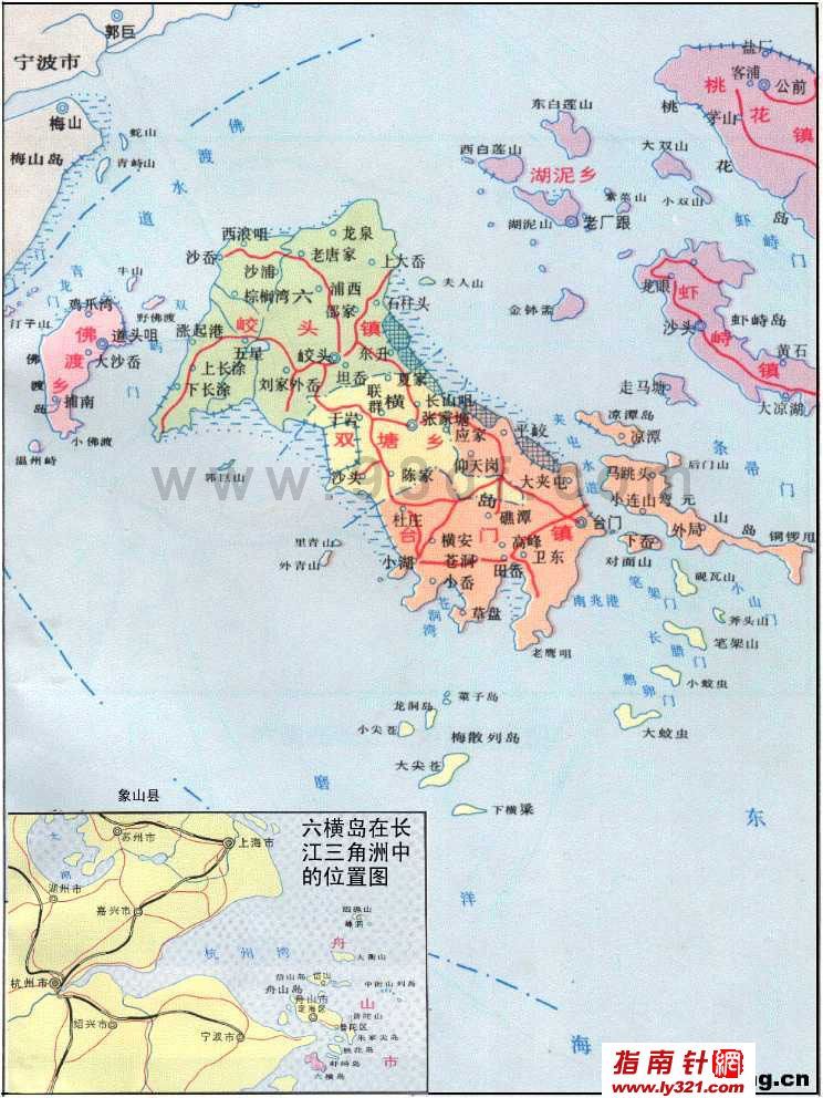 六橫島地圖