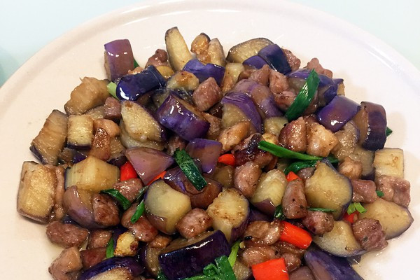 肉丁拌茄子 肉丁拌茄子