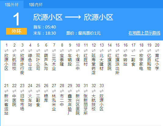 七台河公交1路 七台河公交1路
