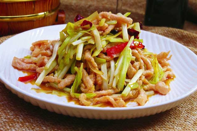 韭黃炒肉末 韭黃炒肉末