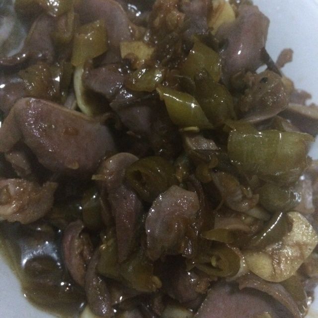 酸辣椒炒鴨肫 酸辣椒炒鴨肫
