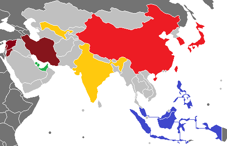 2011年武漢男籃亞錦賽參賽國分布