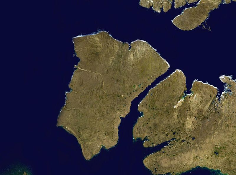 班克斯島衛星圖