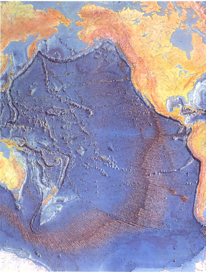 中洋脊地貌圖