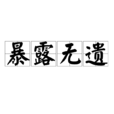 暴露無遺 暴露無遺