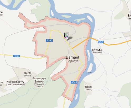 巴爾瑙爾市地圖