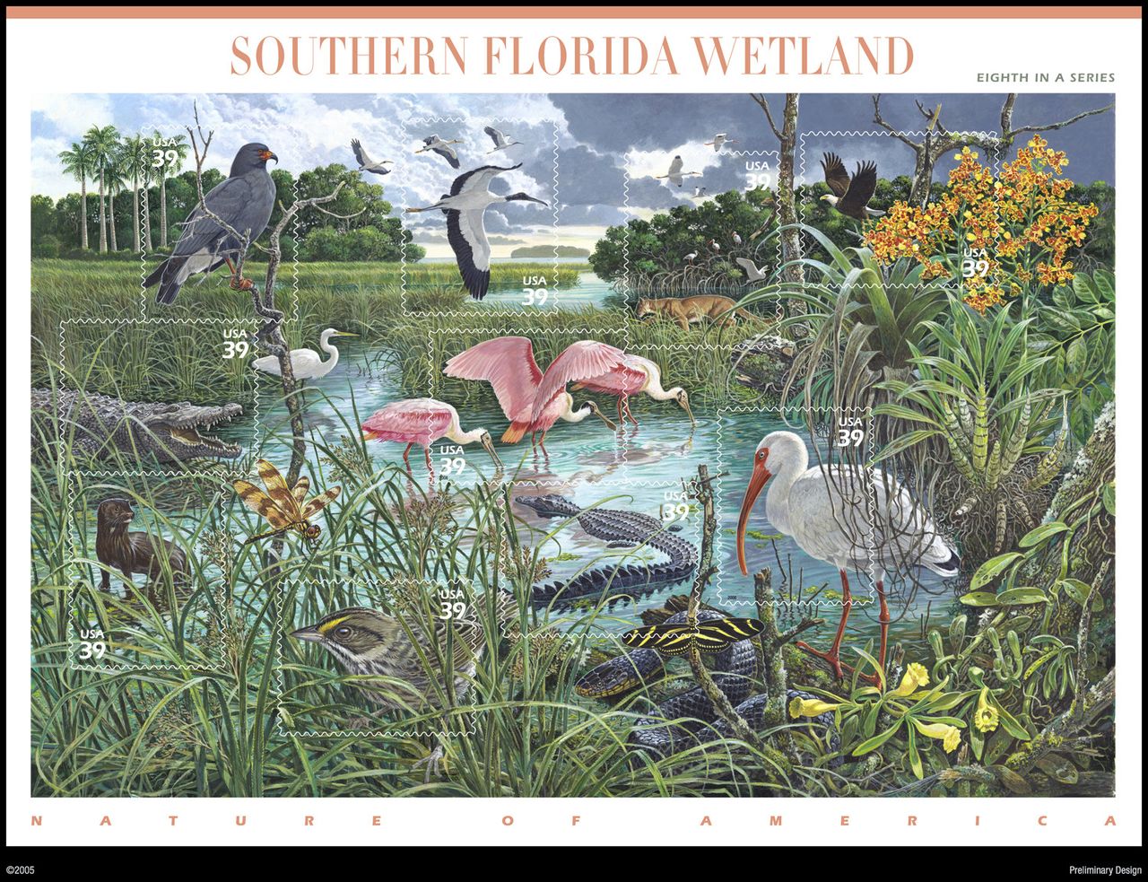 南佛羅里達濕地(同名郵票)