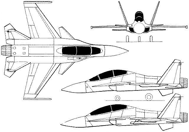 S-56戰鬥機三視圖