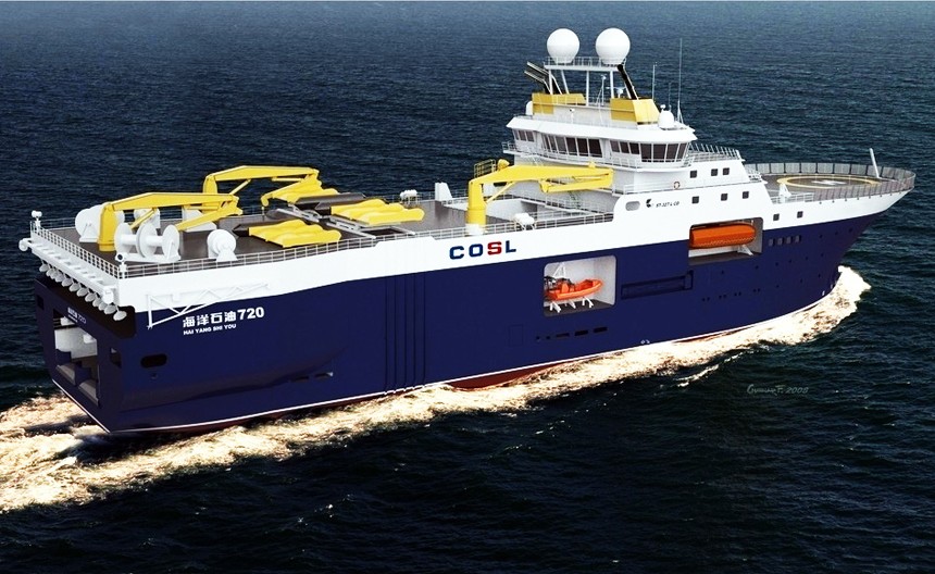 海洋石油720深水物探船