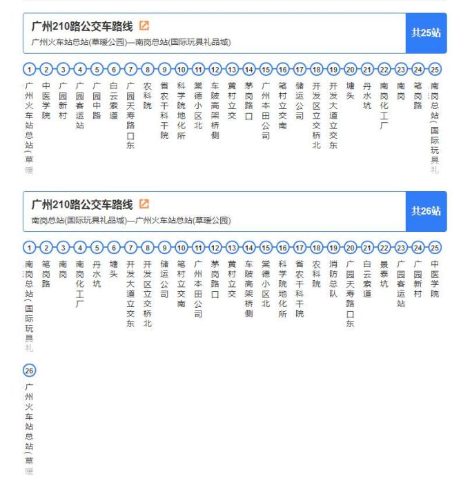 廣州公交210路 廣州公交210路
