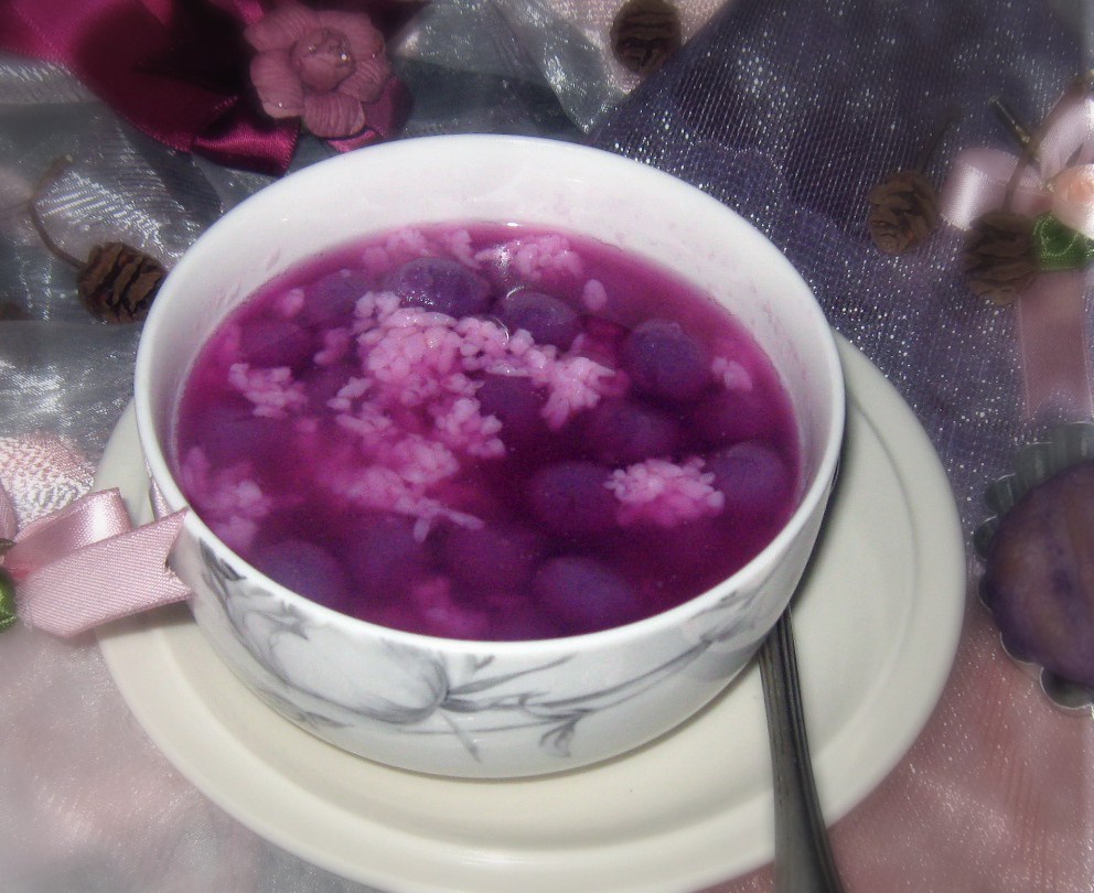 酒釀紫薯小元宵