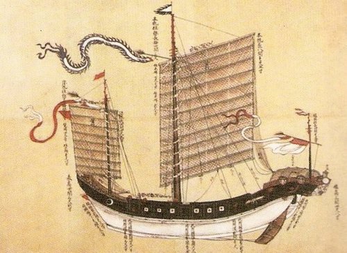 17世紀，往來於台灣海峽的中國帆船