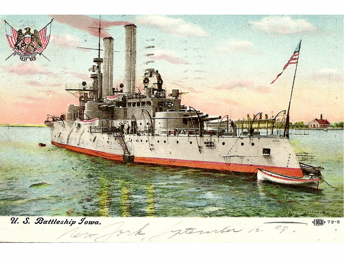 愛荷華號戰列艦明信片