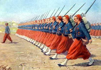 阿爾馬河戰役中的法國步兵