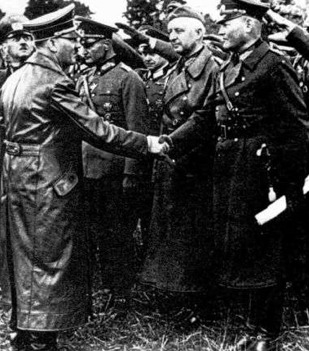 希特勒接見曼施坦因等將領