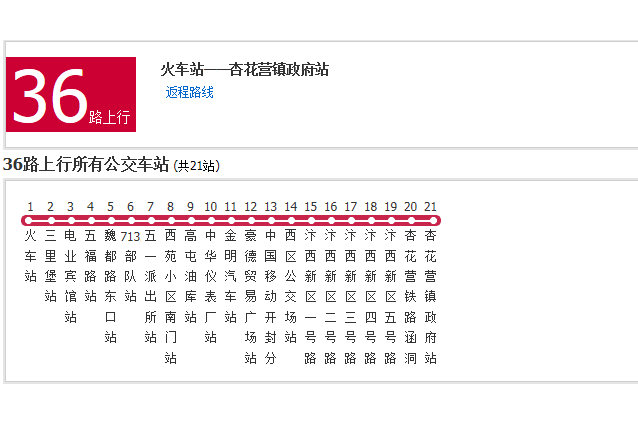 開封公交36路 開封公交36路