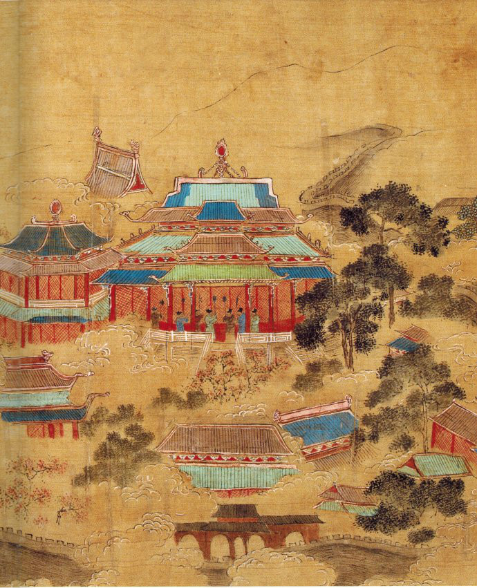 《南都繁會圖》中的南京宮城城牆