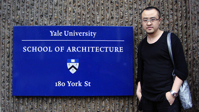 周文君在美國Yale耶魯大學建築學院時