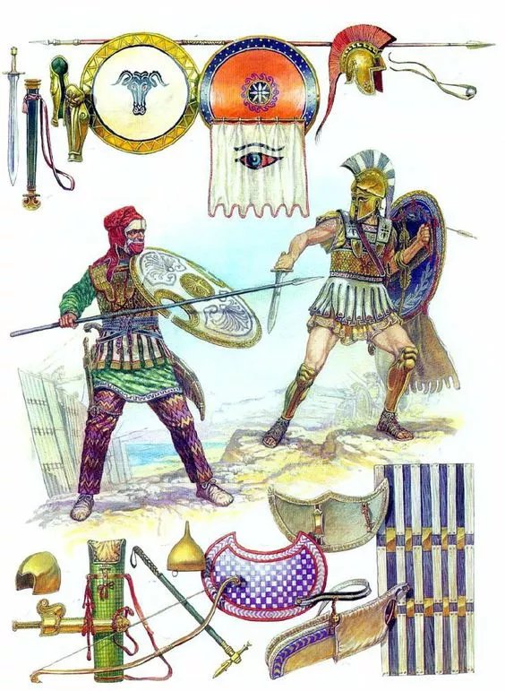 精銳的波斯不死軍與希臘步兵的裝備比較