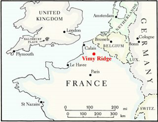 維米嶺戰役地圖