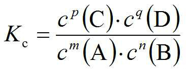 化學平衡常數表達式