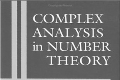 Complex Analysis in Number Theory Complex Analysis in Number Theory
