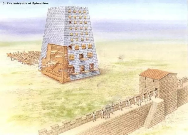 羅馬式攻城塔 不僅裝備大量武器 還要求必須高於敵方城牆
