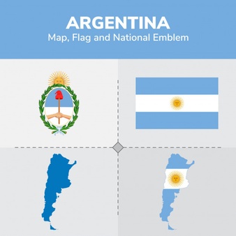 阿根廷國徽、國旗和地圖