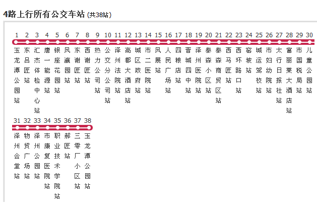 晉城公交4路 晉城公交4路