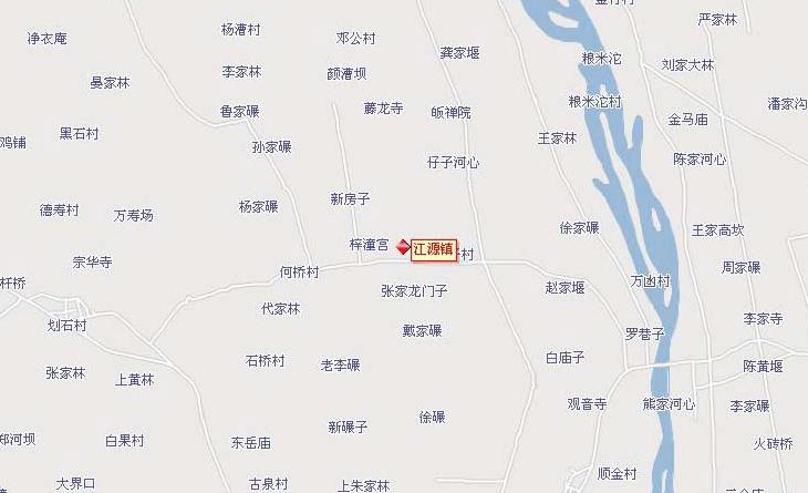 四川省成都市崇州市江源鎮旅遊地圖