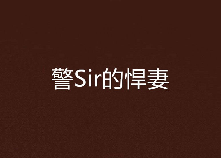 警Sir的悍妻 警Sir的悍妻