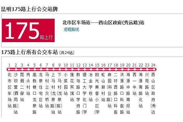昆明公交175路 昆明公交175路
