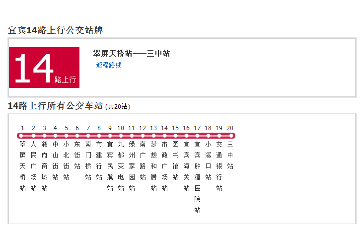 宜賓公交14路 宜賓公交14路