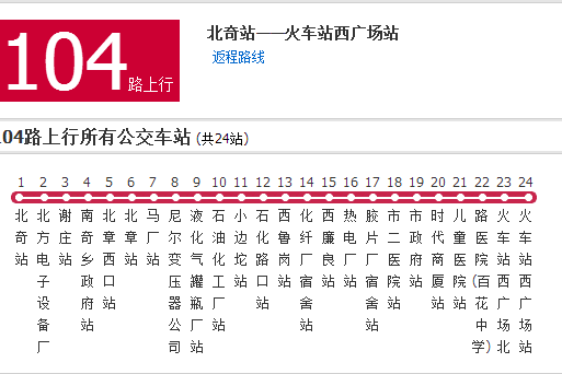 保定公交104路 保定公交104路
