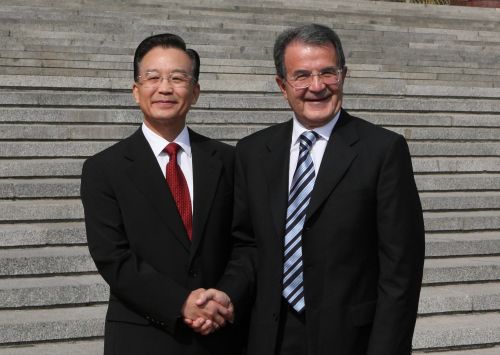 歐委會主席普羅迪會見中國國務院總理溫家寶