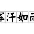 揮汗如雨 揮汗如雨