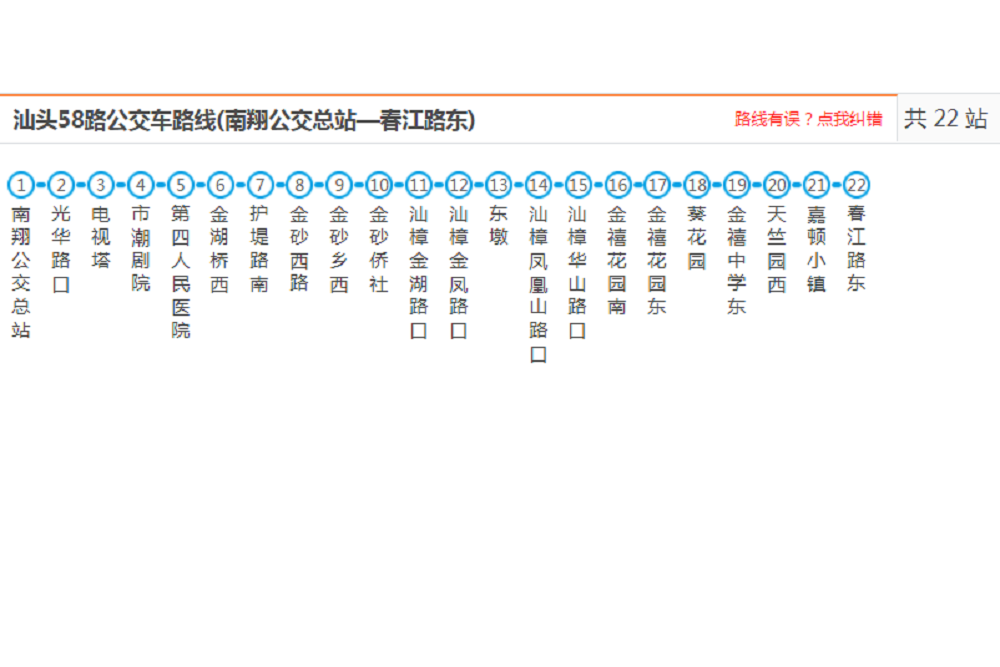 汕頭公交58路 汕頭公交58路