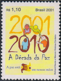 巴西發行的國際和平文化年郵票