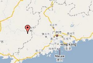 新地鎮在廣西壯族自治區內位置