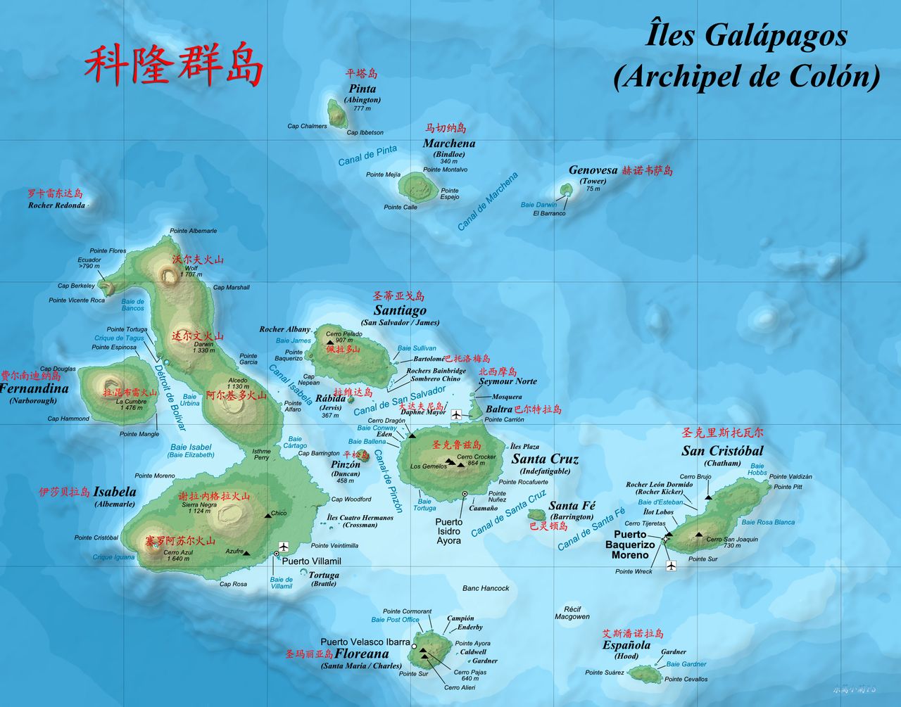 科隆群島地圖