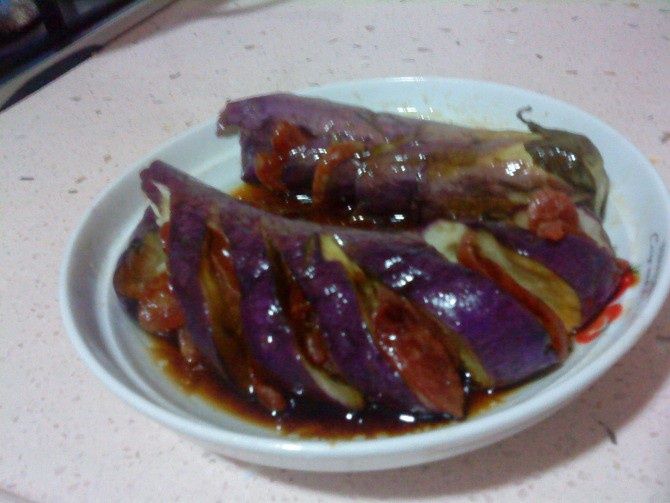 臘腸蒸茄子 臘腸蒸茄子