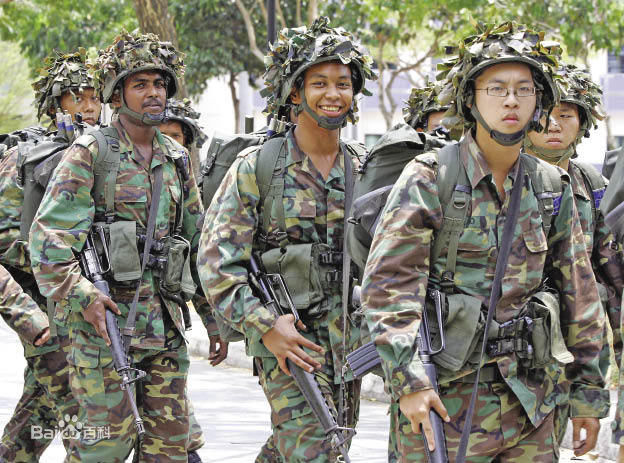 由華人、馬來人、印度人組成的新加坡特種兵