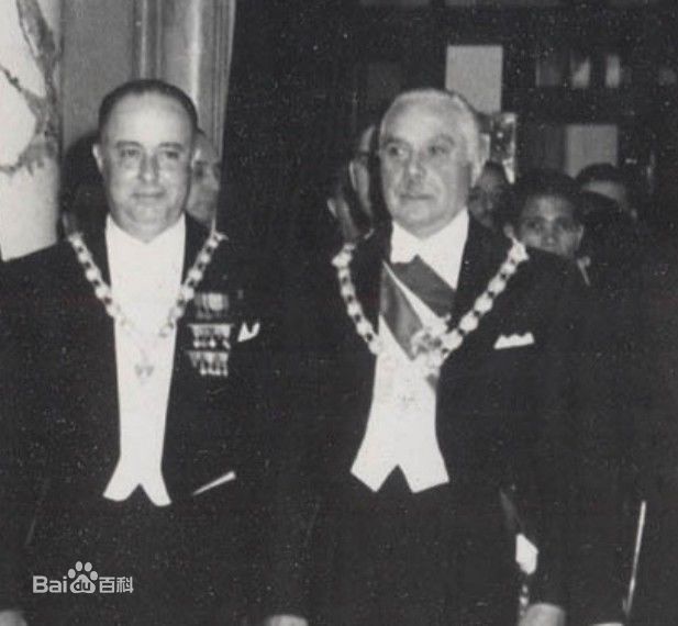 尼加拉瓜總統索摩查和特魯希略（1952年）