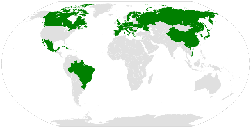 1938至2015年舉辦過IJK的國家