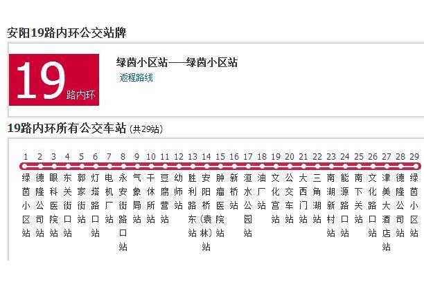 安陽公交19路 安陽公交19路