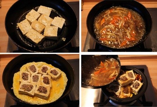 豬肉香菇釀豆腐煲