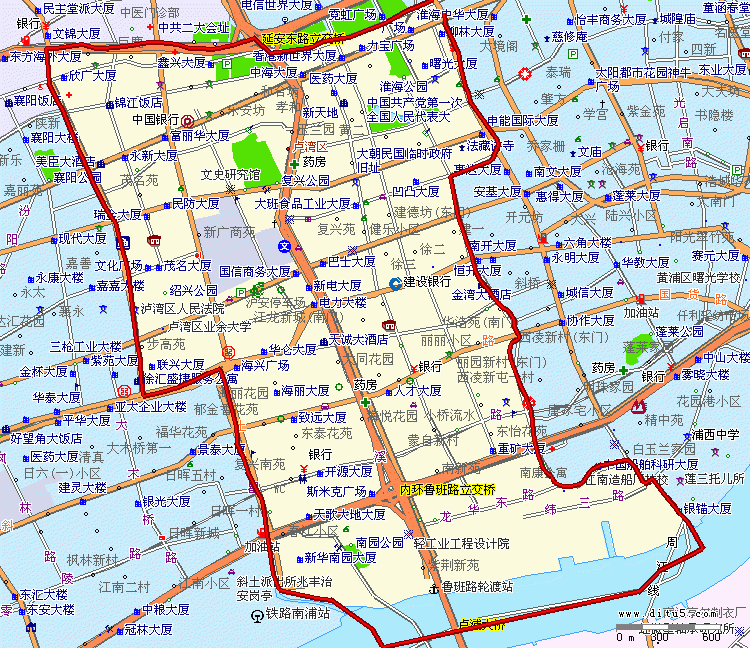 盧灣區交通地圖
