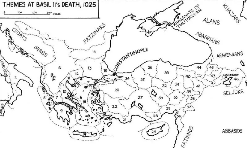 1025年 整個亞美尼亞地區被拜占庭吞併 劃分為不同的小型軍區